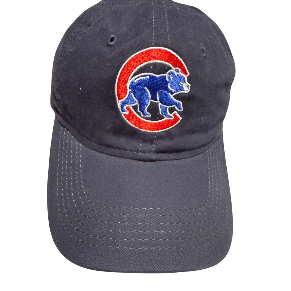 Chicago Cubs Sportsman Navy Blue Walking Bear Logo CRL Strapback capMens